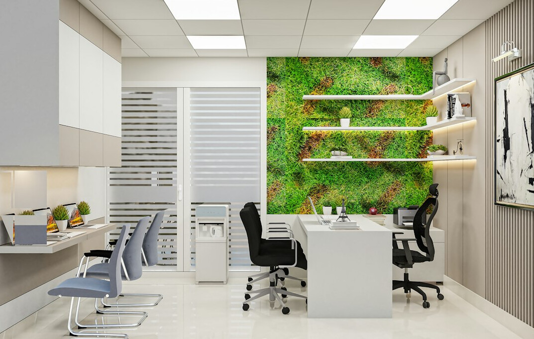 green office interior